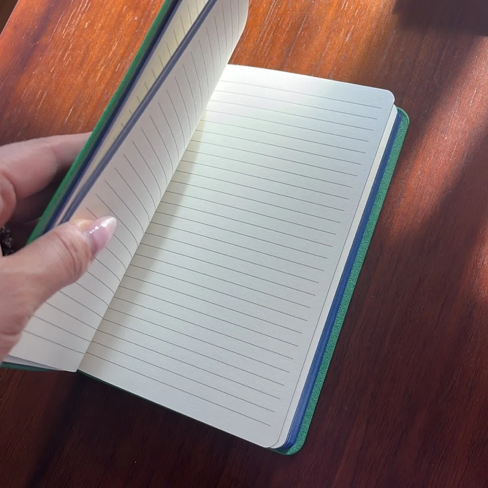 Clare V. For Anthropologie Green Stripe Monogram H Notebook NEW - Picture 10 of 11